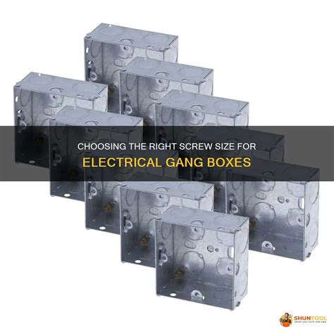 electrical gang box screw size|electrical boxes listing and use.